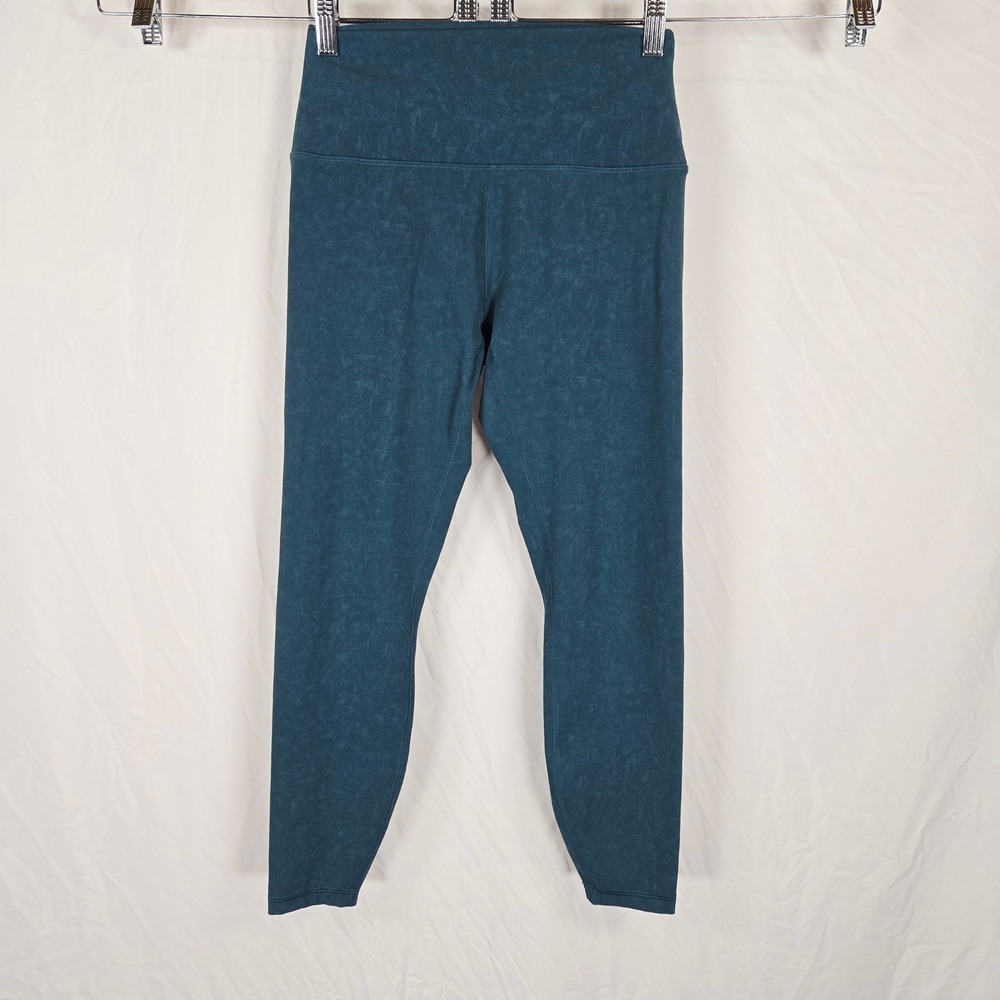 Unbranded‎ Women High Rise Performance Leggings Navy Stretch Athleisure Size S